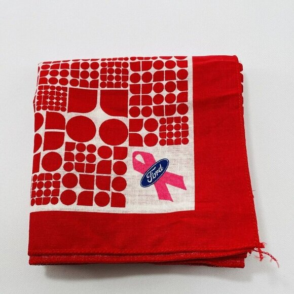 Accessories - Kate Spade Ford Susan Komen Breast Cancer Awareness Bandana Handkerchief Red 21”